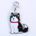Cartoon Husky enamel dog tag with red collar and silver lobster clasp for pets - Husky (5697366577002)