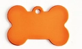 Vibrant orange bone-shaped aluminum alloy pet tag for dog and cat collars - Bone Style / 3825 / Orange