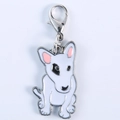 Bull Terrier enamel pet charm with white finish and silver lobster clasp for dog lovers - Bull Terrier (5697366577001)