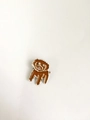 Charmante broche en émail caniche marron en alliage argenté pour les amoureux des chiens - Style Chien Teddy