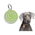 Médaille d'identification pour chien à motif spirale en alliage avec émail coloré - 30mm / Autres Couleurs