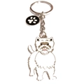 Kreativer Terrier Metall-Schlüsselanhänger mit süßem Pfotenabdruck-Anhänger für Hunde - West Highland White Terrier (5636890192300)