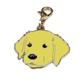 Golden Retriever emaille metalen hanger met zilveren kreeftsluiting voor hondenaccessoires - 30MM / Gouden Labrador Hoofd
