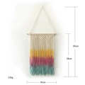 Boho Wandbehang Makramee handgewebt in Creme und Farbverlauf mit Größenangaben - 58*40cm / Bunt