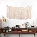 Nordic bohemian woven wall hanging tapestry with handmade cotton rope and fringe detail - z051 Style / 120x70cm