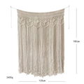 Arazzo bohémien in cotone intrecciato a mano con nappe, variante 120x180cm - 120x180cm / Beige