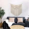 Handwoven macrame leaf tapestry wall hanging in bohemian style for home decor - 086 Style / 105x100cm