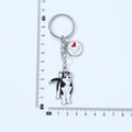 Cartoon Husky Schlüsselanhänger aus Zinklegierung mit I Love Dogs Anhänger Design - Husky mit Zunge raus und Herz