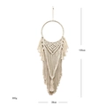 Bohemian handmade cotton rope wall hanging with dimensions of 100cm height and 28cm width - 28*100cm / Beige