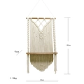 Mensola a muro boho in macramè fatta a mano con ripiano in legno, supporto 45x85 cm - 45*85cm / Stile A