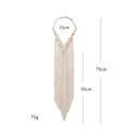 Boho macrame wall hanging in cream white cotton cord measuring 75cm long and 15cm wide - Off White / Style B