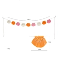 Tapiz de pared de macramé hecho a mano con borlas en crema, naranja y rosa, 120 cm - Estilo de Borlas Multicolor (Estilo z213A)