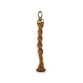 Handgefertigter Boho-Schlüsselanhänger aus braunem Baumwollseil mit Spiralknoten - 2*19cm / Khaki