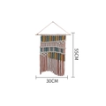 Handmade bohemian macrame wall hanging in multicolor cotton with wood pole 30x55cm - Style B (30*55cm)