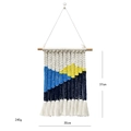 Arazzo boho tessuto a mano in giallo e blu con nappe 37cm x 30cm - 30*40cm / Stile Collina A