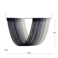 Arazzo da parete nordico grigio in cotone intrecciato a mano, 150x90cm decoro - Grigio / 150*90cm