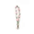 Cinturino a fiori intrecciato a mano rosa e bianco con chiusura in metallo dorato - Rosa/Bianco/Verde (Modello C)
