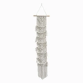 Boho-Handgewebter Baumwollseil-Hutständer zur Wandmontage in Naturweiß Finish - Langer Stil 130cm (Z310)