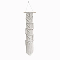 Handgefertigter Boho-Wandbehang aus elfenbeinfarbener Baumwolle mit fünf V-Formen und Fransen - Kurzer Stil 100cm (Z310)
