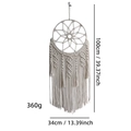 Bohemian dream catcher tapestry in cream cotton cord, size 100x34cm and 360g weight - 34*100 / Off White