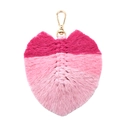 Portachiavi a cuore in macramè fatto a mano in rosa sfumato con chiusura a moschettone - Rosso Rosa Rosa Scuro Rosa Chiaro