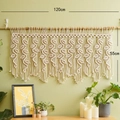 Arazzo macramé boho fatto a mano in cotone, misura 120x55 cm per decorazione - z254 (120x50cm) / Senza Bastone in Legno