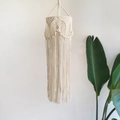 Handmade bohemian macrame lamp shade in cream white cotton rope with tassel fringe - z299 Style 20*80cm (z299)