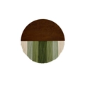 Handwoven circular wall hanging with wood accent and green cotton tassels for home decor - 40*40 / Style A Green