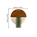 Handwoven round boho wall tapestry with wood board and green tassels, 15.74x19.68 inches - 40*50cm / Type B Green Velvet