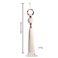 Handwoven Nordic door handle tassel with sphere ornament and colorful thread accents - With Ring Ornament / Multicolor