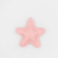 Niedlicher rosa sternförmiger PU-Leder Schlüsselanhänger mit feiner Naht für Taschen - Fünfzackiger Stern / Rosa