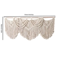 Arazzo macramè bohémien fatto a mano in cotone beige con dimensioni 150x70 cm - 150x70cm / Bianco Sporco