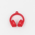 Ciondolo creativo a forma di cuffie rosse in resina per portachiavi e borse - Rosso