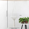 Hamac suspendu pour chat en macramé blanc fait main, largeur 30cm et hauteur 110cm - Type B 30*110cm / Poche zippée