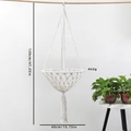 White macrame cotton cat hammock in bohemian style with elegant long tassels - Type B 40*120cm / Beige