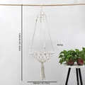 Bohemian handmade macrame cat hammock with wooden beads and tassels, 40cm diameter size - Type C 40cm / Beige