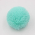 Portachiavi pompon verde menta in pelliccia sintetica per borse e accessori di abbigliamento - Confezione da 8cm / Verde chiaro