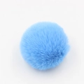 Ciondolo portachiavi a pompon blu cielo in pelliccia sintetica per borse e accessori - Confezione da 8cm / Blu