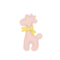 Cute pink deer phone case charm with leather bow detail and fine edge stitching - Pink / 6x10.5cm