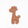 Portachiavi giraffa in pelle PU marrone con cuciture dettagliate e ciondolo borsa - Solo ciondolo (Senza catena) / caffè