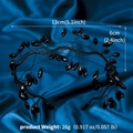 Elegant black beaded crystal headband with vine mesh pattern for gothic party style - Black (TS-J3402BLK)