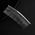 Pettine per capelli in metallo argento con denti a spirale per acconciature DIY - Pettine a 20 denti / Argento