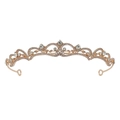 Elegante corona de novia en oro rosa con cristales para bodas y fiestas - Estilo Clásico Simple Piedras Blancas (TS-J2607RG)