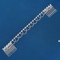 Silberner Braut-Haarkamm mit Strass-Kristallen und Doppel-Kamm-Design für die Hochzeit - Silber Halbkreis Strass Haarkamm (HS-J6676S)