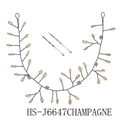 Braut-Haarranke in Champagner mit Strasssteinen und Perlen für Hochzeitsfrisuren - Champagner Kristallranke Stil (HS-J6647CHAMPAGNE)