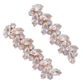 Luxurious gold ear crawlers with marquise-cut marquise-cut zircon in a vine cluster design - Gold Style (HS-J7429G)