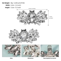 Clip per scarpe a farfalla in cristallo scintillante per tacchi da sposa in lega e strass - Specifica Generale / Argento