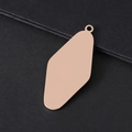Rose gold diamond shaped stainless steel hotel key tag pendant with polished surface - Rose Gold Pendant
