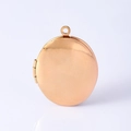 Minimalist gold oval photo locket pendant in polished stainless steel for necklaces - Rose Gold Photo Locket Pendant