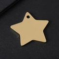 Gepolijste gouden roestvrijstalen sterhanger voor DIY-sieraden en gepersonaliseerde gravure - Vijfpuntige Ster Goud